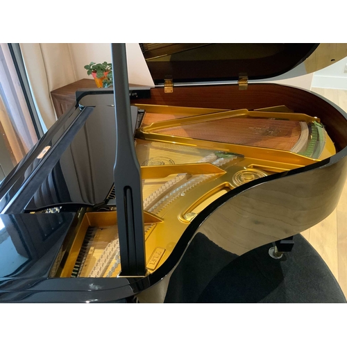 1 - Hoffmann (c2010)A 5ft 2in Model T161 grand piano in a bright ebonised case on square tapered legs; t... 