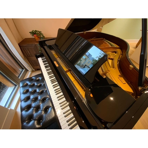 1 - Hoffmann (c2010)A 5ft 2in Model T161 grand piano in a bright ebonised case on square tapered legs; t... 