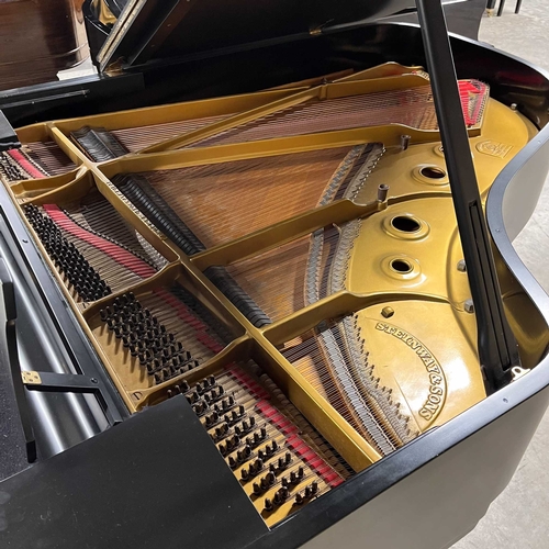 39 - Steinway (c1961)A 6ft 2in Model A grand piano in a satin ebonised case on square tapered legs; toget... 