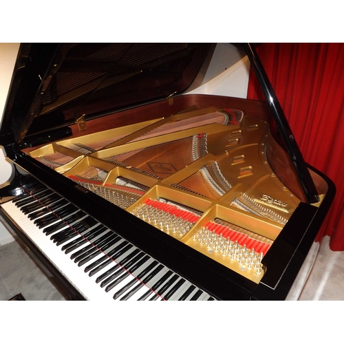 41 - Boston (c2007)A 6ft 4in Model GP193 grand piano in a bright ebonised case on square tapered legs; to... 