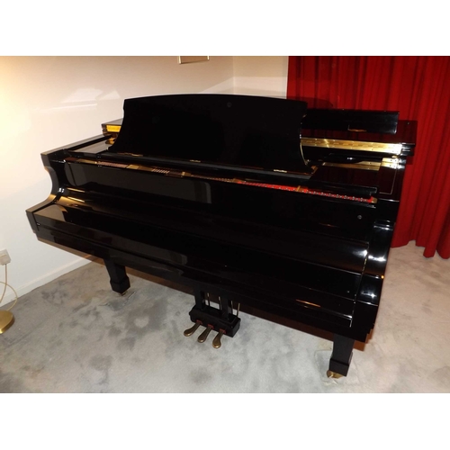 41 - Boston (c2007)A 6ft 4in Model GP193 grand piano in a bright ebonised case on square tapered legs; to... 