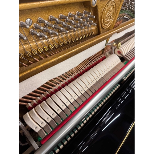 55 - Bechstein (c2012)A Model 118 Contur upright piano in a traditional bright ebonised case; together wi... 