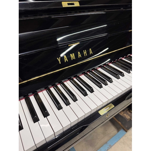 88 - Yamaha (c2015)A Model U1 Transacoustic traditional upright piano in traditional bright ebonised case... 