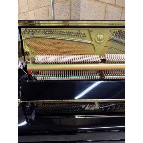 88 - Yamaha (c2015)A Model U1 Transacoustic traditional upright piano in traditional bright ebonised case... 