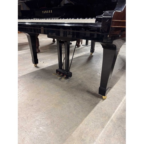 12 - Yamaha (c1996)A 6ft 1in Model C3 grand piano in a bright ebonised case on square tapered legs; toget... 