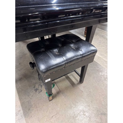 12 - Yamaha (c1996)A 6ft 1in Model C3 grand piano in a bright ebonised case on square tapered legs; toget... 