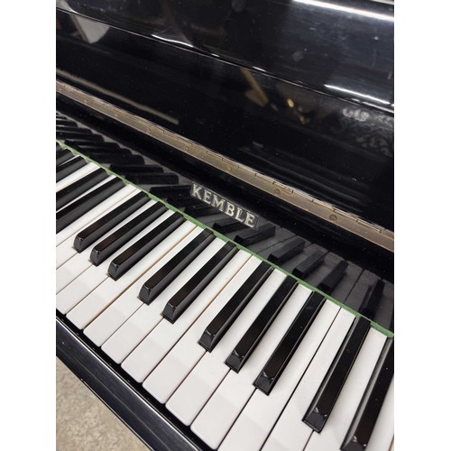 13 - Kemble (c1972)A ‘Bijou’ Model upright piano in a bright ebonised case.