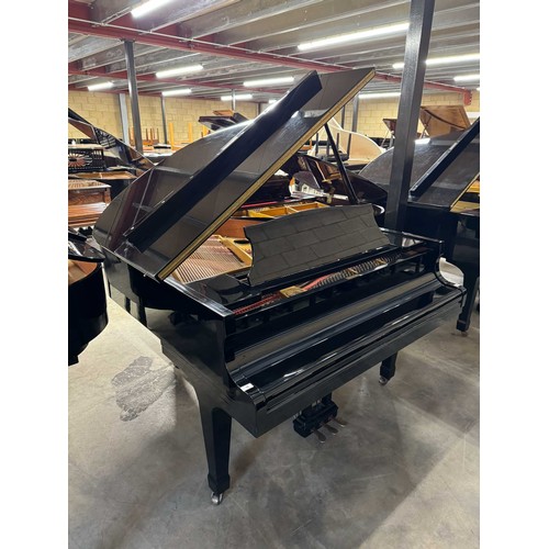 16 - Broadwood (c1990s)A 5ft grand piano in a bright ebonised case on square tapered legs. AMENDMENT Is 5... 