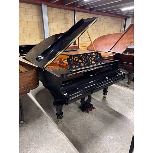 20 - Bösendorfer Strauss (c1992)A 6ft 7in Model 200 grand piano in a bright ebonised case with a maple in... 