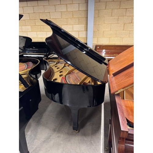 41 - Boston (c2007)A 6ft 4in Model GP193 grand piano in a bright ebonised case on square tapered legs; to... 