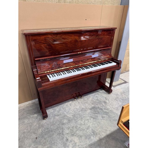 45 - Bösendorfer (c2001)A Model 130 upright piano in a bright mahogany case.