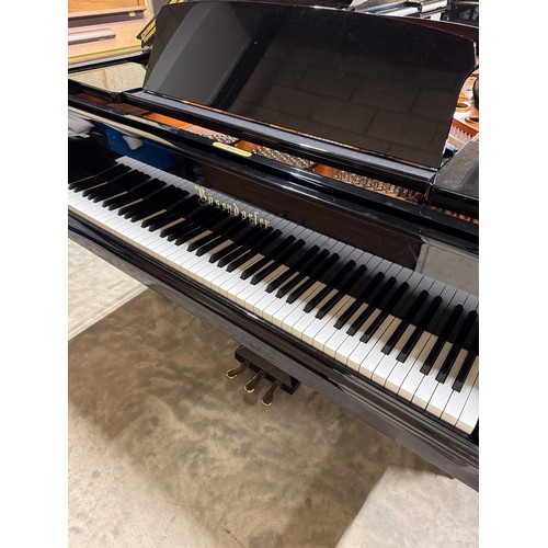 50 - *Bösendorfer (c2002)A 7ft 4in Model 225 grand piano in a bright ebonised case on square tapered legs... 