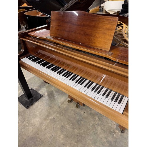 52 - Blüthner (c1976)A 6ft 3in Model 6 grand piano in a bright mahogany case on square tapered legs; toge... 