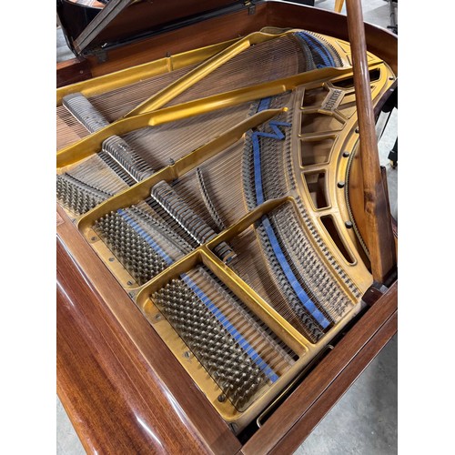 52 - Blüthner (c1976)A 6ft 3in Model 6 grand piano in a bright mahogany case on square tapered legs; toge... 