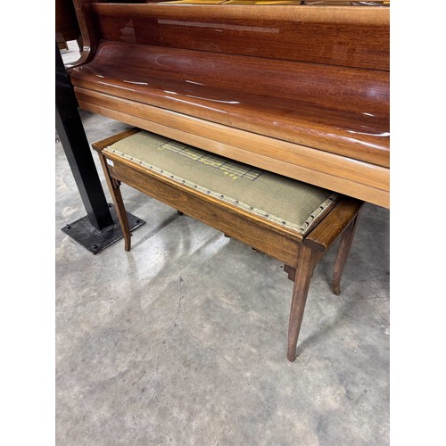 52 - Blüthner (c1976)A 6ft 3in Model 6 grand piano in a bright mahogany case on square tapered legs; toge... 