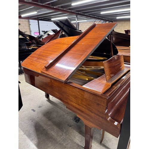 52 - Blüthner (c1976)A 6ft 3in Model 6 grand piano in a bright mahogany case on square tapered legs; toge... 