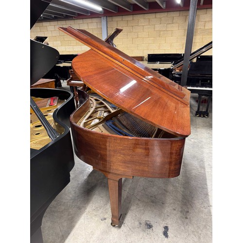 52 - Blüthner (c1976)A 6ft 3in Model 6 grand piano in a bright mahogany case on square tapered legs; toge... 