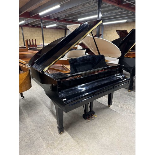 56 - Yamaha (c2002)A 5ft 3in Model C1 grand piano in a bright ebonised case on square tapered legs; toget... 