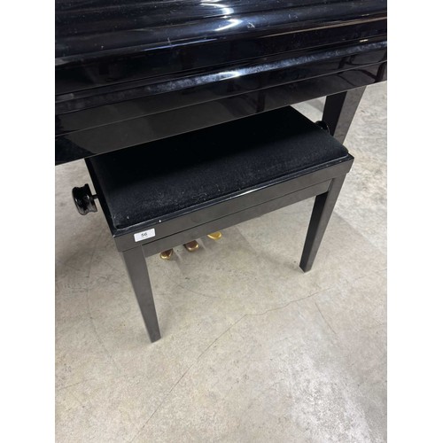 56 - Yamaha (c2002)A 5ft 3in Model C1 grand piano in a bright ebonised case on square tapered legs; toget... 