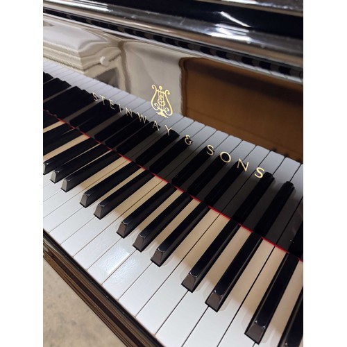 60 - Steinway (c2001)A 6ft 11in Model B grand piano in a bright ebonised case on square tapered legs.... 