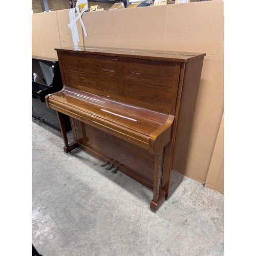 63 - Welmar (c1997)An upright piano in a traditional bright mahogany case; together with a stool.