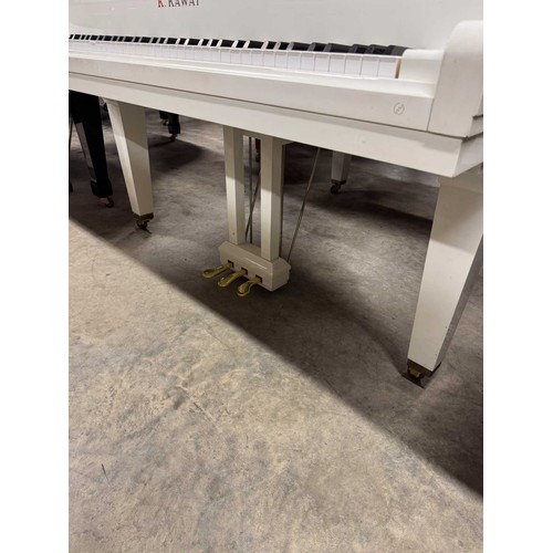 64 - Kawai (c1990)A 5ft 1in Model GE-1 grand piano in a bright white case on square tapered legs; togethe... 