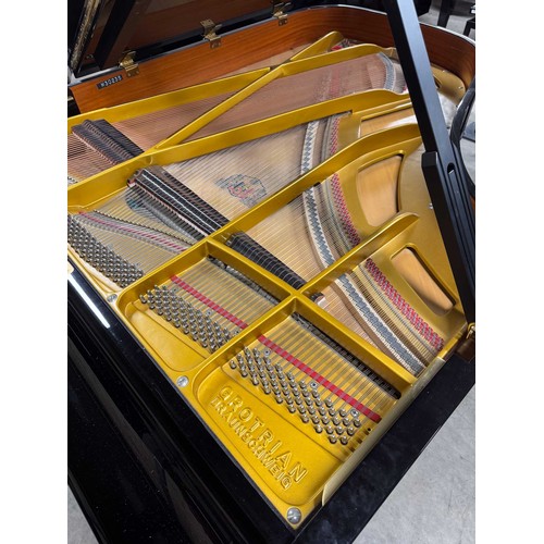 65 - Grotrian Steinweg (c2005)A 6ft 3in Model 192 grand piano in a bright ebonised case on square tapered... 