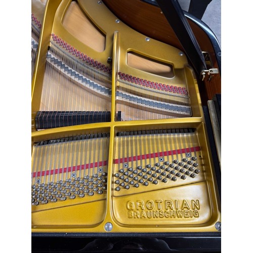 65 - Grotrian Steinweg (c2005)A 6ft 3in Model 192 grand piano in a bright ebonised case on square tapered... 