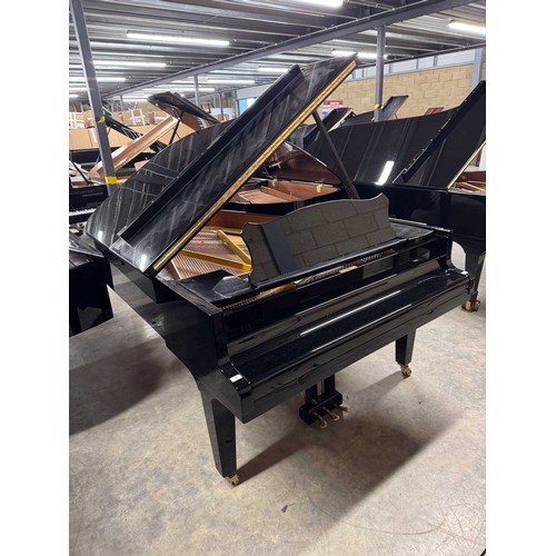 65 - Grotrian Steinweg (c2005)A 6ft 3in Model 192 grand piano in a bright ebonised case on square tapered... 