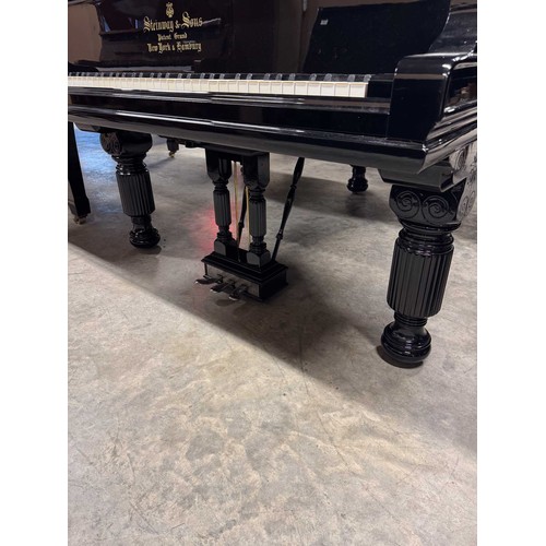 73 - Steinway (c1897)A 6ft 2in 85-note 3 pedal Model A grand piano in a repolished ebonised case on turne... 