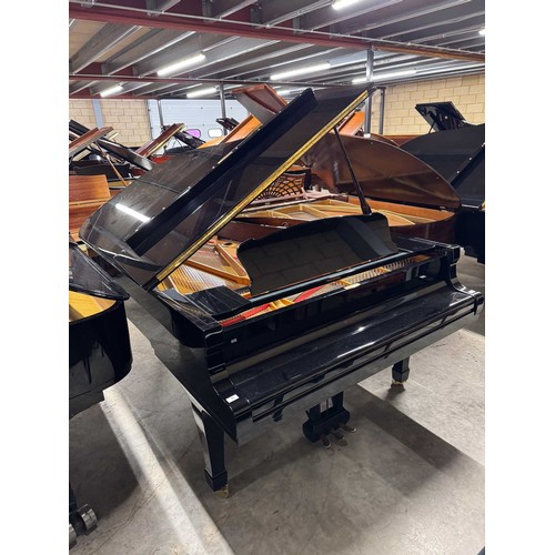 80 - Yamaha (c2008)A 7ft Yamaha Model S6 Hand Built grand piano in a bright ebonised case on square taper... 