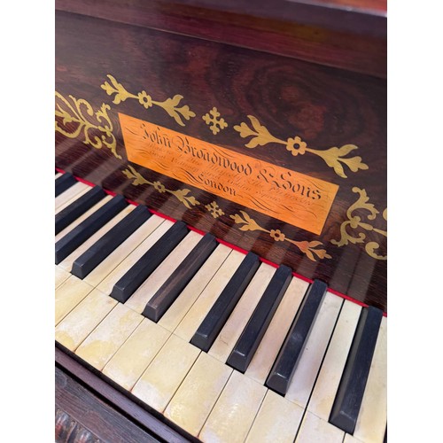 86 - Broadwood (c1824)A 7ft 8in grand piano in a rosewood case supported on turned and fluted legs. AMEND... 