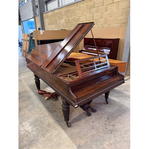 86 - Broadwood (c1824)A 7ft 8in grand piano in a rosewood case supported on turned and fluted legs. AMEND... 