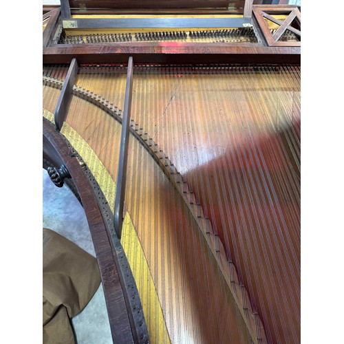 86 - Broadwood (c1824)A 7ft 8in grand piano in a rosewood case supported on turned and fluted legs. AMEND... 