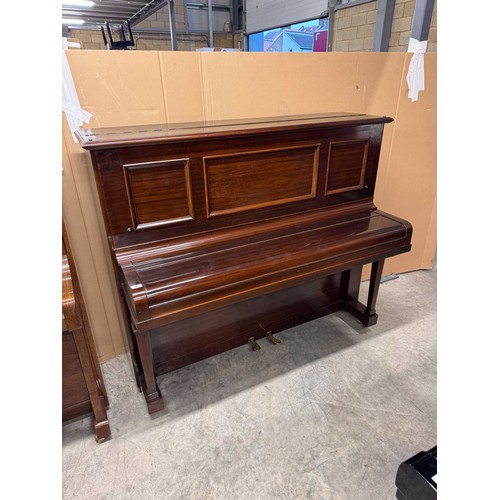 94 - Steinway (c1929)A Model K upright piano in a mahogany case; together with a stool. IRN: JLJP16HS... 