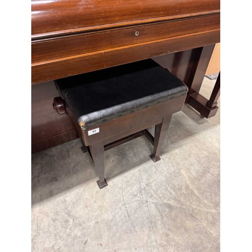 94 - Steinway (c1929)A Model K upright piano in a mahogany case; together with a stool. IRN: JLJP16HS... 