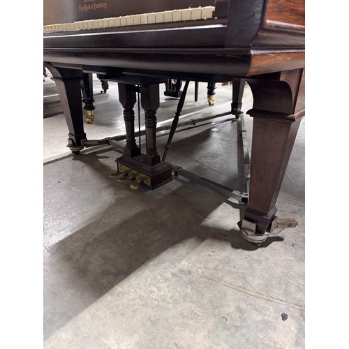 96 - Steinway (c1910)A 5ft 10in Model O grand piano in a rosewood case on square tapered legs; mounted on... 