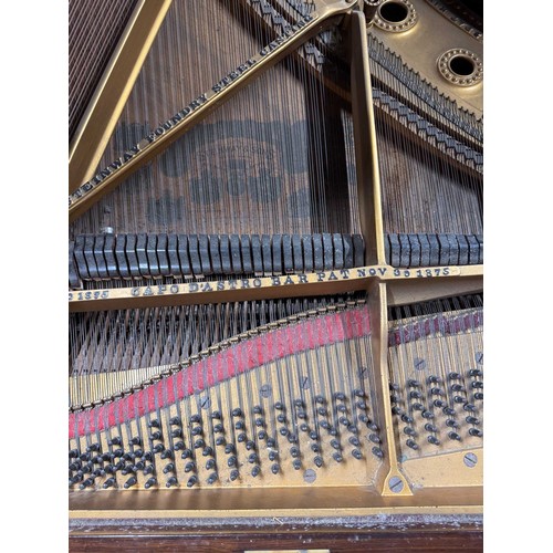 96 - Steinway (c1910)A 5ft 10in Model O grand piano in a rosewood case on square tapered legs; mounted on... 