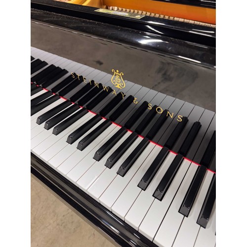 98 - Steinway (c1924)A 5ft 10in Model O grand piano in a bright ebonised case on square tapered legs. Thi... 