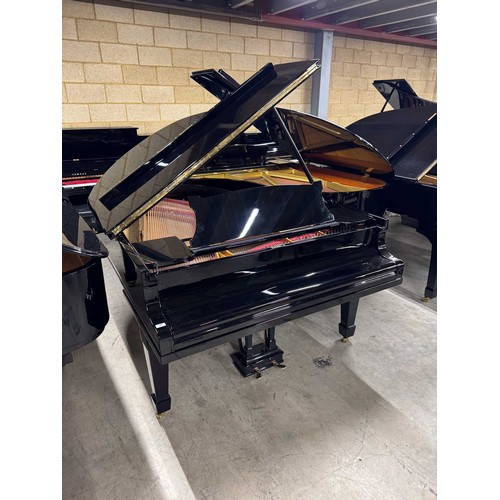 98 - Steinway (c1924)A 5ft 10in Model O grand piano in a bright ebonised case on square tapered legs. Thi... 