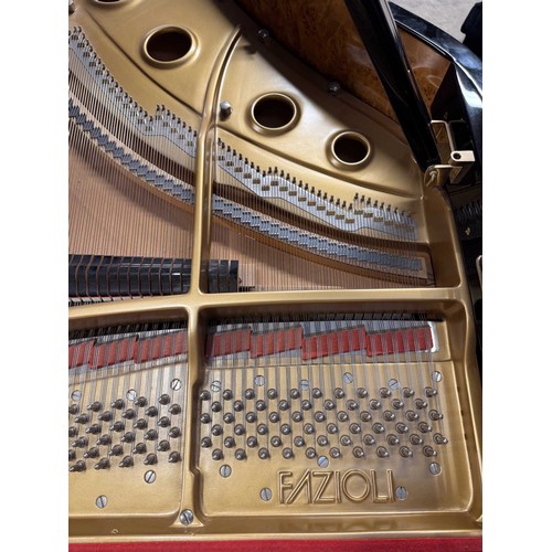 100 - Fazioli (c2000)A 7ft 6in Model F228 grand piano in a bright ebonised case on square tapered legs; to... 