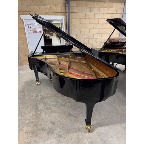 100 - Fazioli (c2000)A 7ft 6in Model F228 grand piano in a bright ebonised case on square tapered legs; to... 