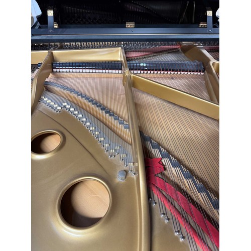 100 - Fazioli (c2000)A 7ft 6in Model F228 grand piano in a bright ebonised case on square tapered legs; to... 