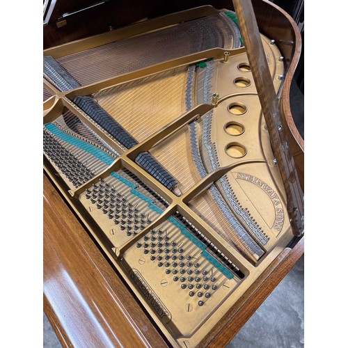 102 - Steinway (c1937)A 5ft 1in Model S grand piano in a walnut case on cabriole legs. IRN: F1CSF553