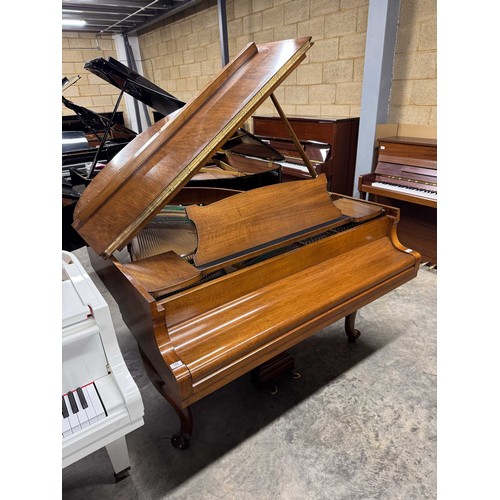 102 - Steinway (c1937)A 5ft 1in Model S grand piano in a walnut case on cabriole legs. IRN: F1CSF553