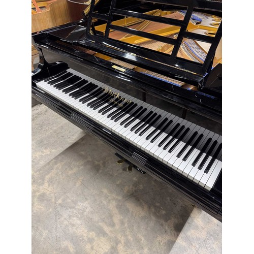 104 - Blüthner (c1913)A 6ft 3in Style 8 grand piano in a bright ebonised case on turned and fluted legs; t... 