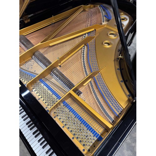 104 - Blüthner (c1913)A 6ft 3in Style 8 grand piano in a bright ebonised case on turned and fluted legs; t... 