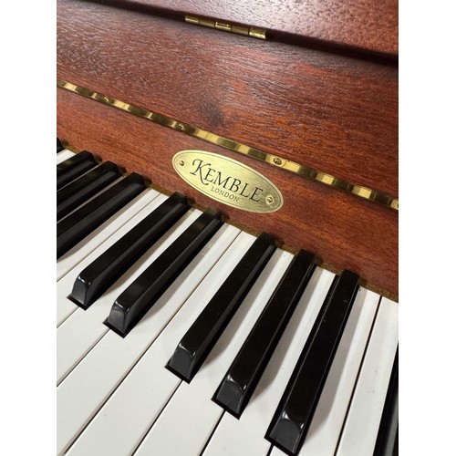 106 - Kemble (c1996)A Model Oxford upright piano in a traditional satin mahogany case.