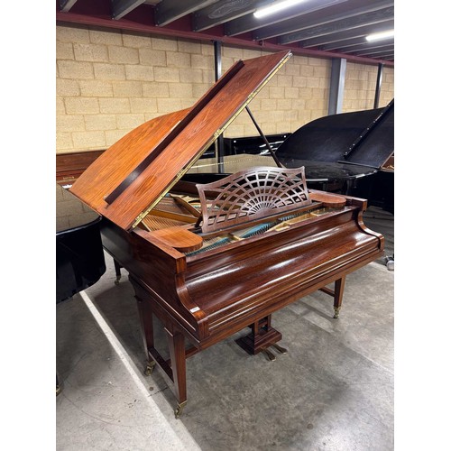 107 - Bechstein (c1904)A 6ft 7in Model B grand piano in a rosewood case on dual square tapered legs; toget... 