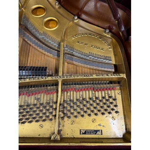 108 - Steinway (c1913)A 5ft 10in Model O grand piano in a mahogany case on square tapered legs. IRN: NE67N... 